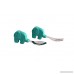Marcus & Marcus Palm Grasp Fork & Spoon Baby Feeding Set - Ollie the Elephant - B077H3N826